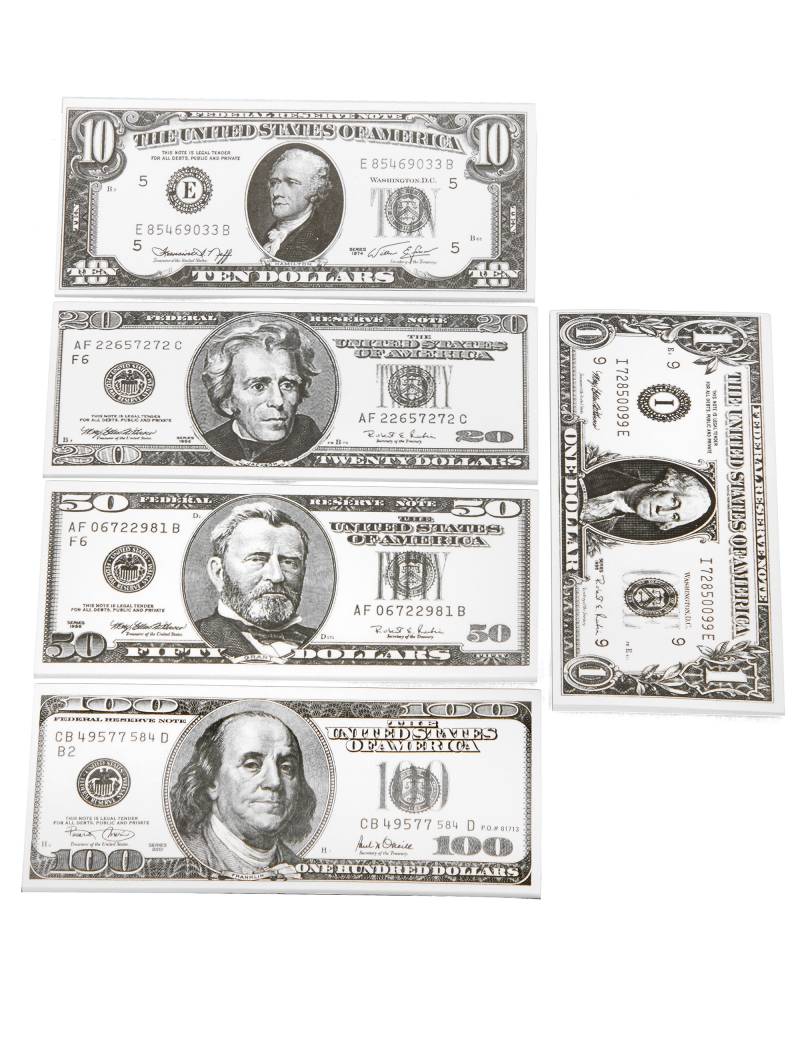 Dollar-Set Dollarscheine grau-weiss von ESPA