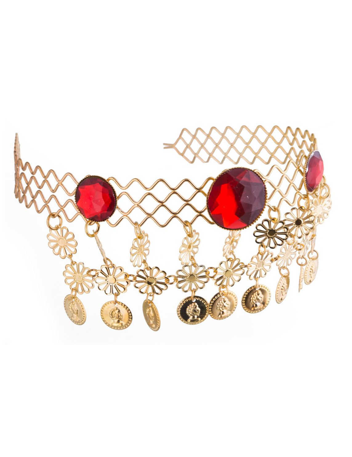 Edles Diadem ägyptische Königin Kostümaccessoire gold-rot Edles Diadem ägyptische Königin Kostümaccessoire gold-rot von ESPA