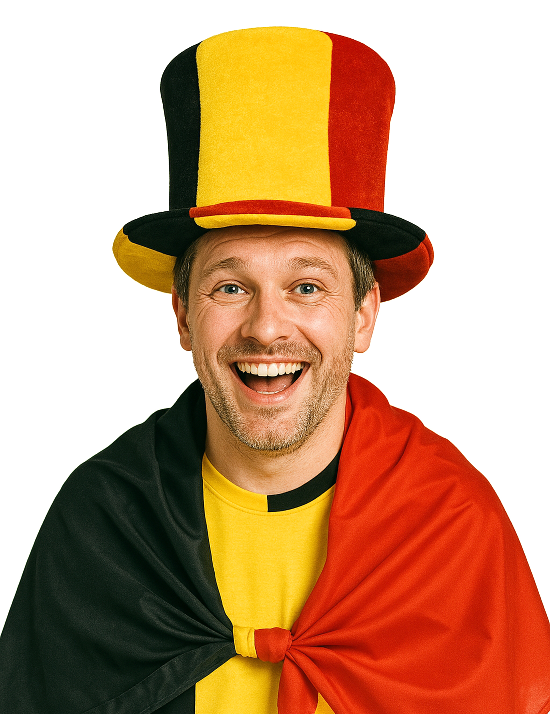 Fan-Hut Zylinder Accessoire Belgien Fanartikel rot-gelb-schwarz Fan-Hut Zylinder Accessoire Belgien Fanartikel rot-gelb-schwarz von ESPA
