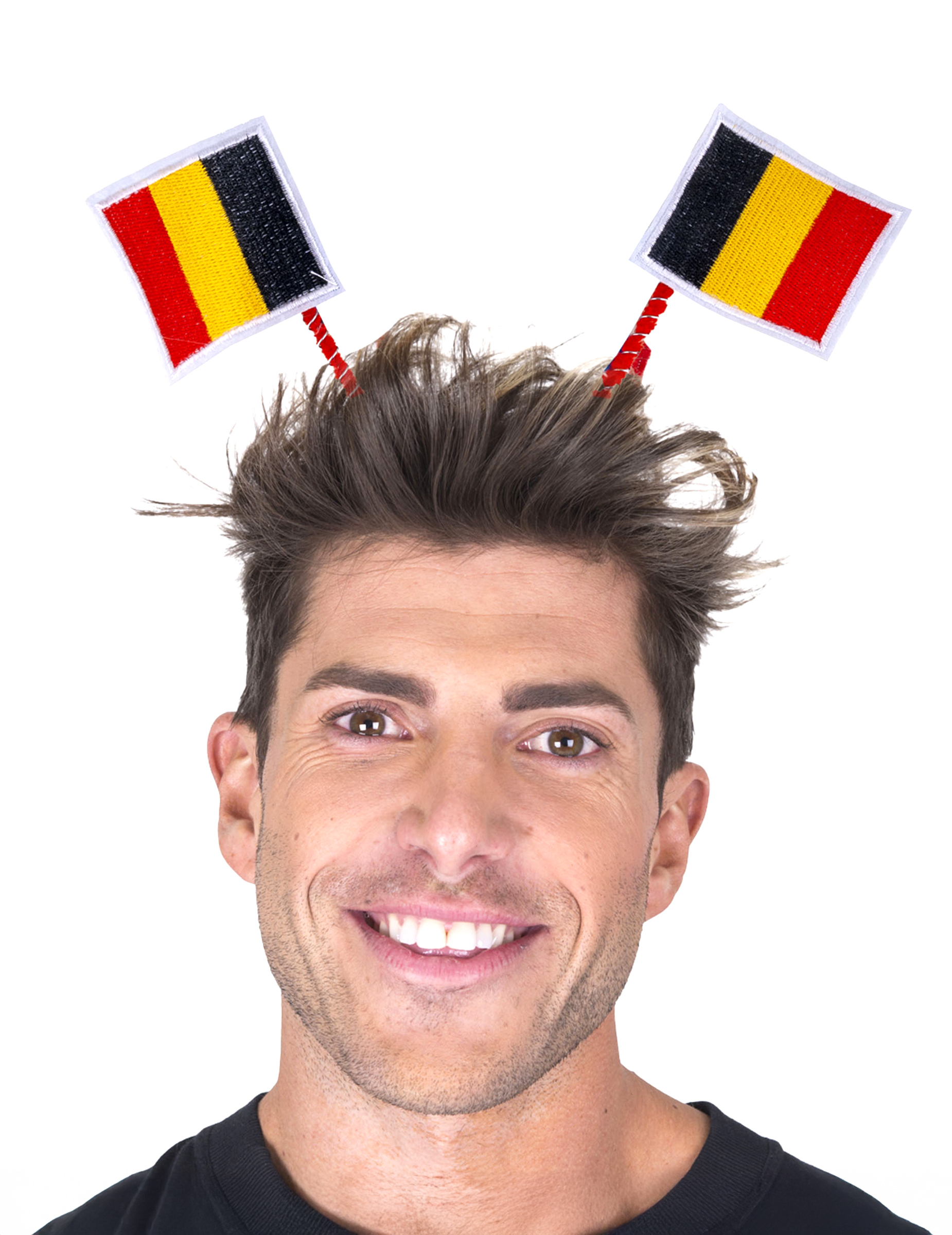 Fan Stirnband Belgien mit Flaggen Supporter Haarreif für Erwachsene von ESPA