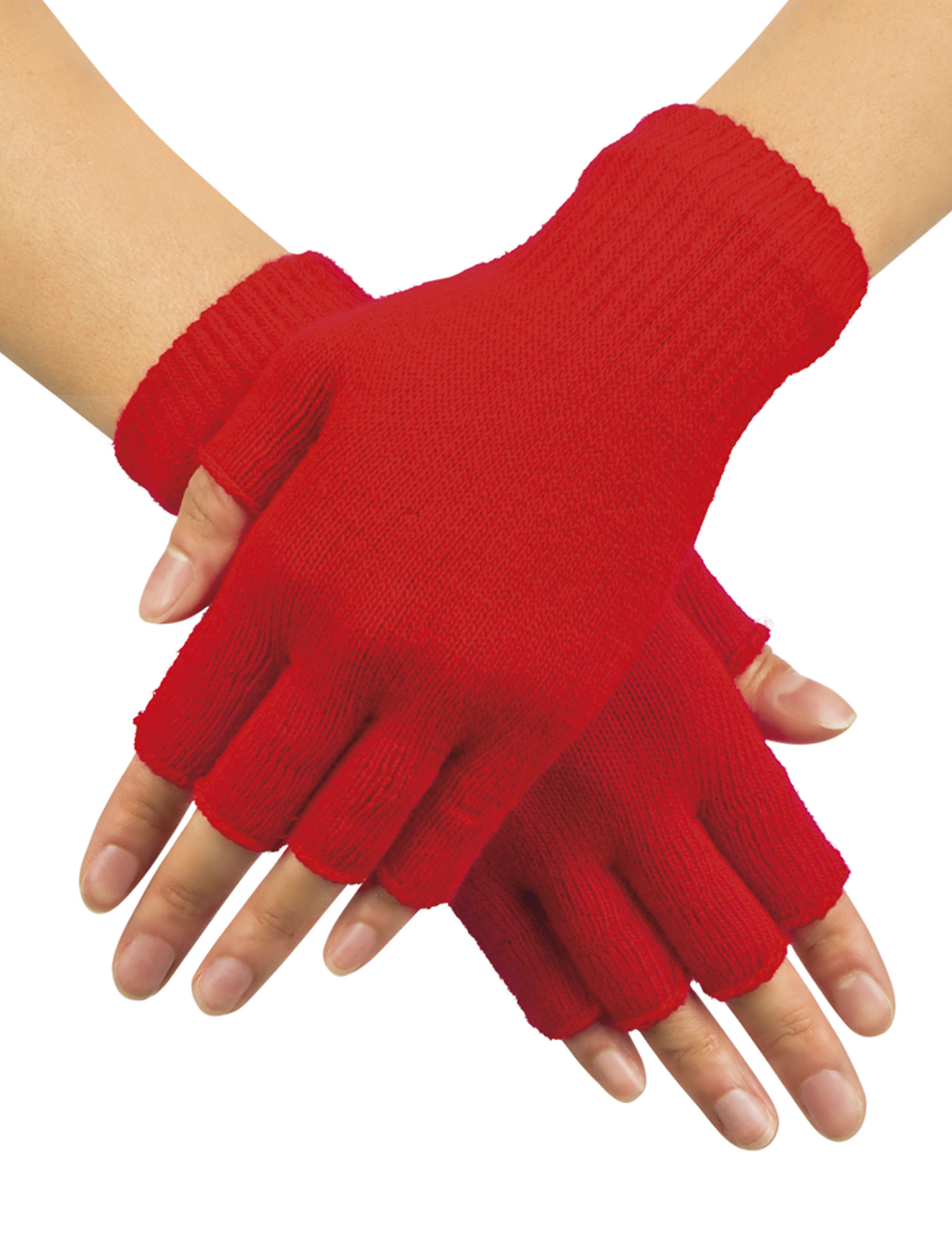 Fingerlose Armstulpen Handschuhe rot von ESPA