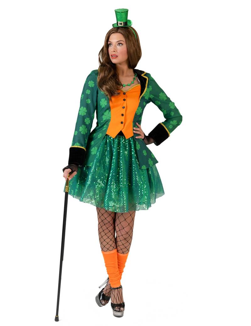 Frack mit Kleeblatt Saint Patrick Damen grün-orange von ESPA