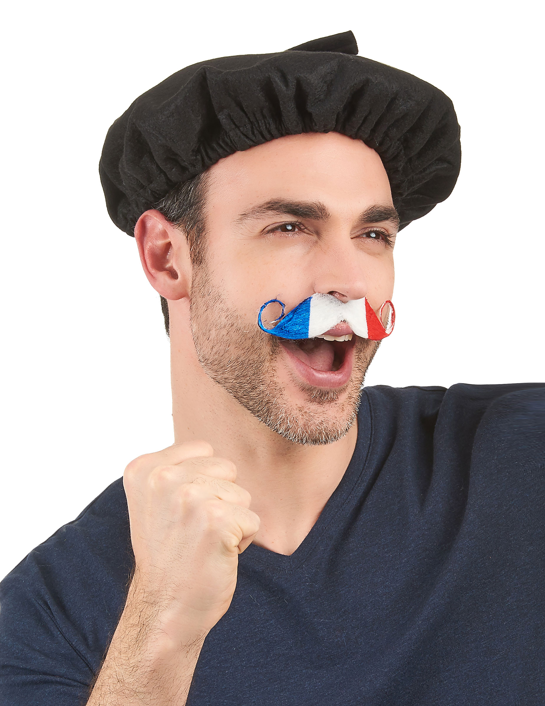 Fußball Fan Schnurrbart Frankreich blau-weiss-rot Fußball Fan Schnurrbart Frankreich blau-weiss-rot von ESPA