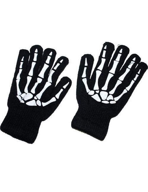 Halloween Kostümaccessoire Skelett-Handschuheschwarz-weiss Halloween Kostümaccessoire Skelett-Handschuheschwarz-weiss von ESPA