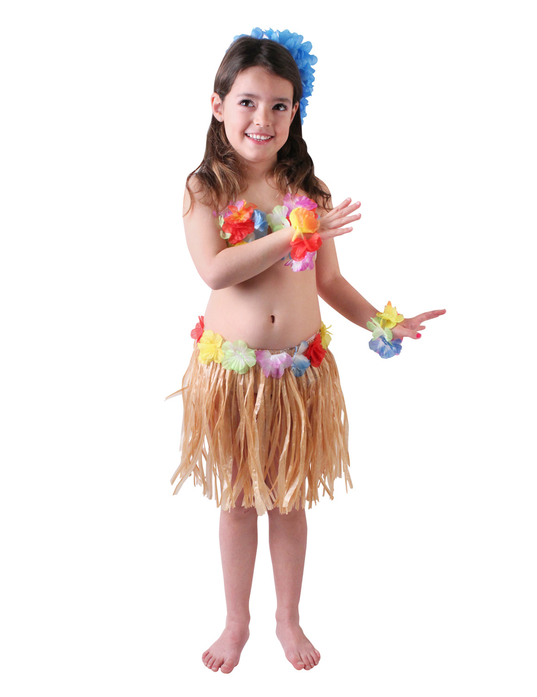 Hula-Tänzerin Hawaiikostüm für Mädchen bunt Hula-Tänzerin Hawaiikostüm für Mädchen bunt von ESPA