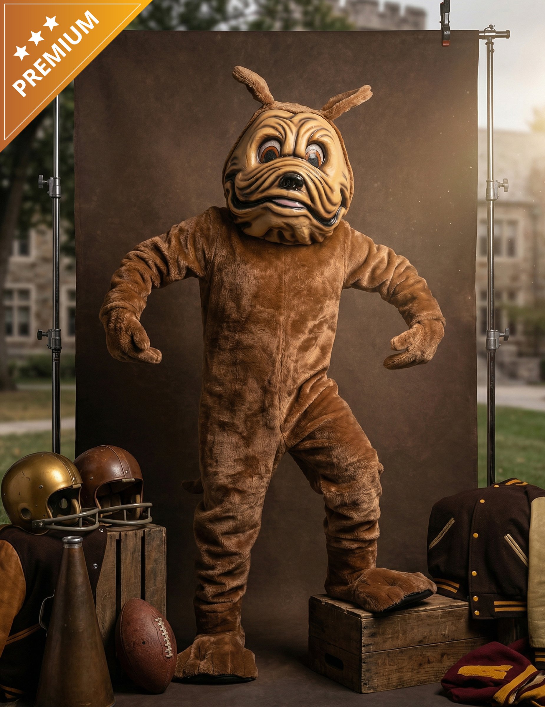 Hund Maskottchen Kostüm Braun für Erwachsene von ESPA