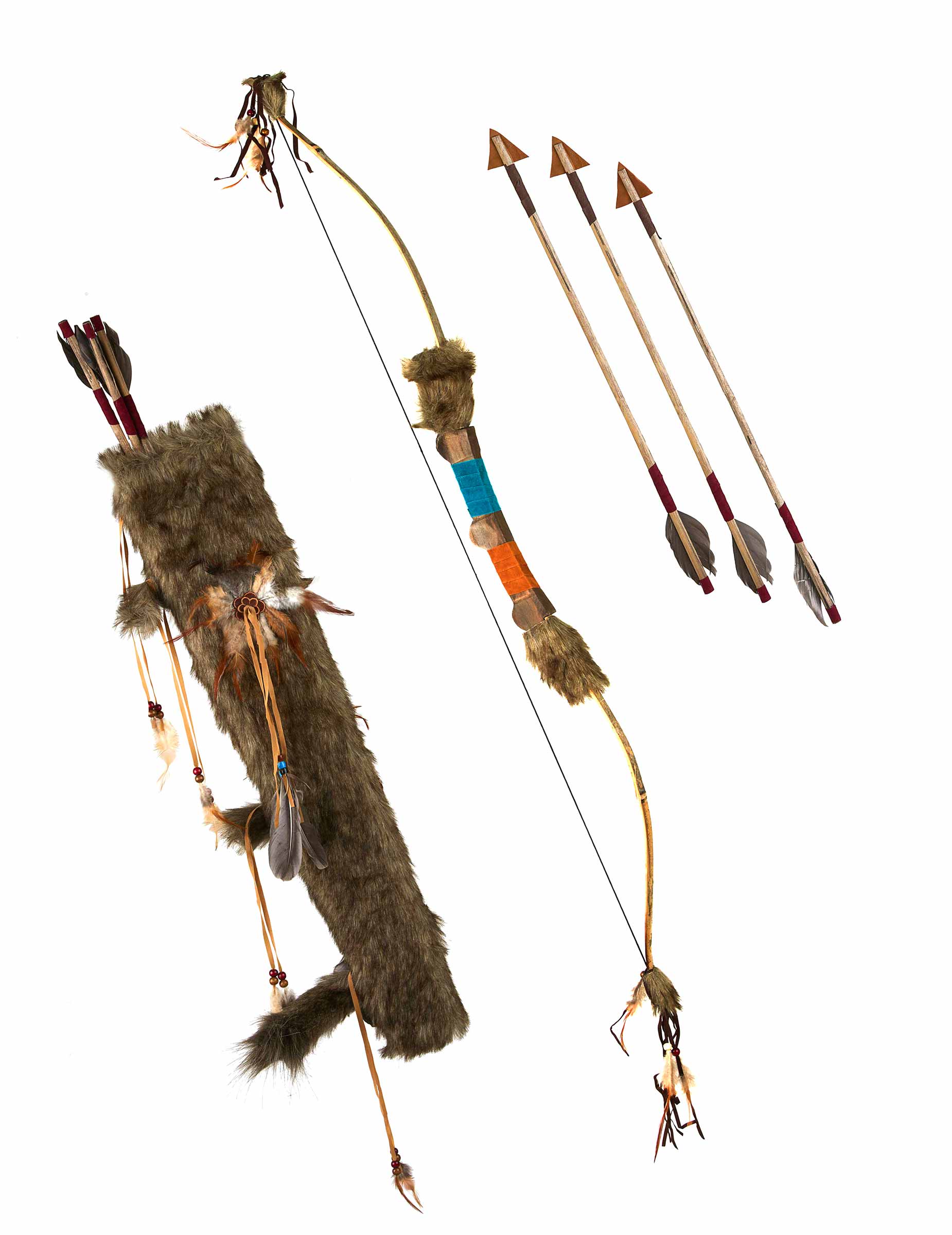 Indiander-Bogen mit Köcher und Pfeilen braun von ESPA