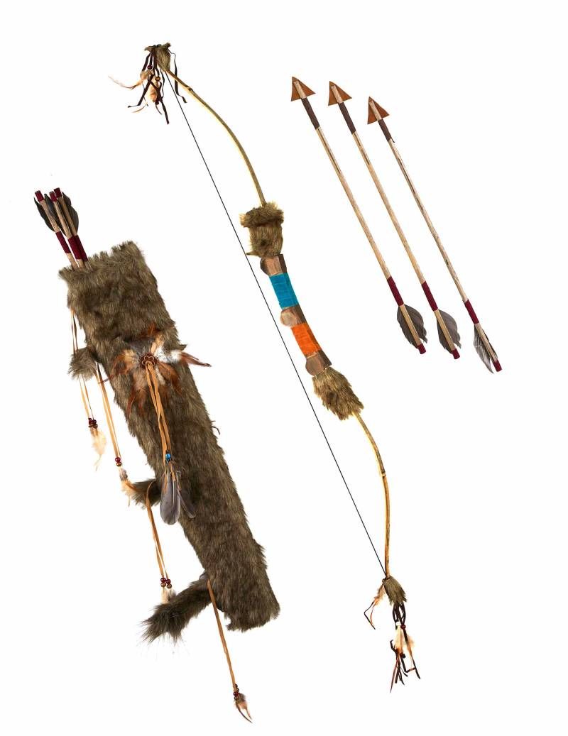 Indiander-Bogen mit Köcher und Pfeilen braun von ESPA