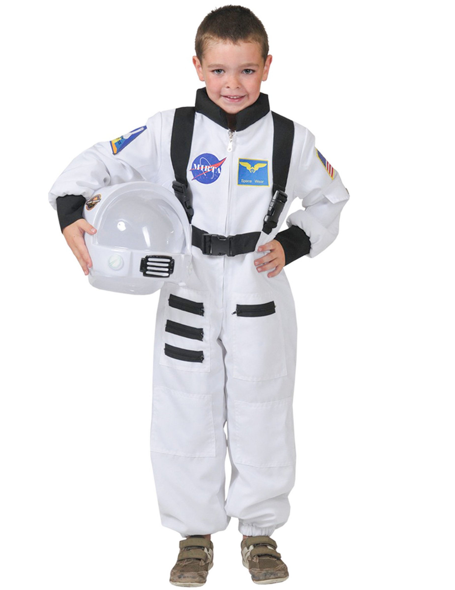 Kinder Astronauten Kostüm weiss-blau-schwarz von ESPA