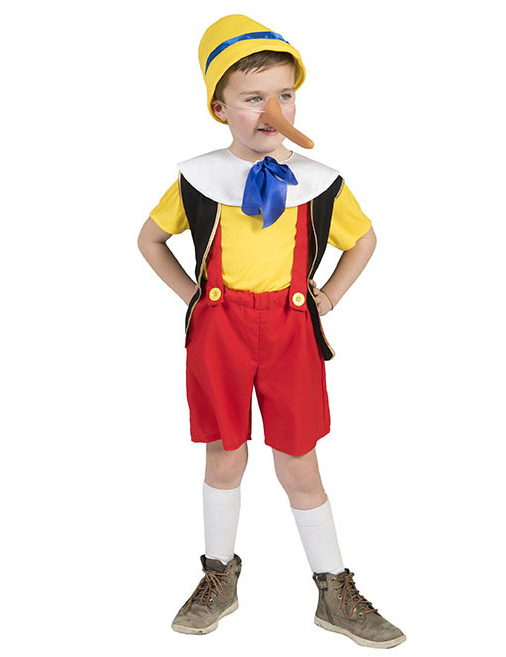 Kleiner Lügner Kostüm für Jungen rot-gelb von ESPA