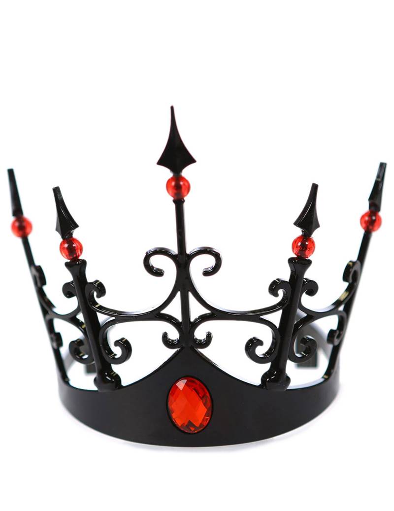 Krone der dunklen Königin Kostüm-Accessoire für Halloween schwarz-rot von ESPA