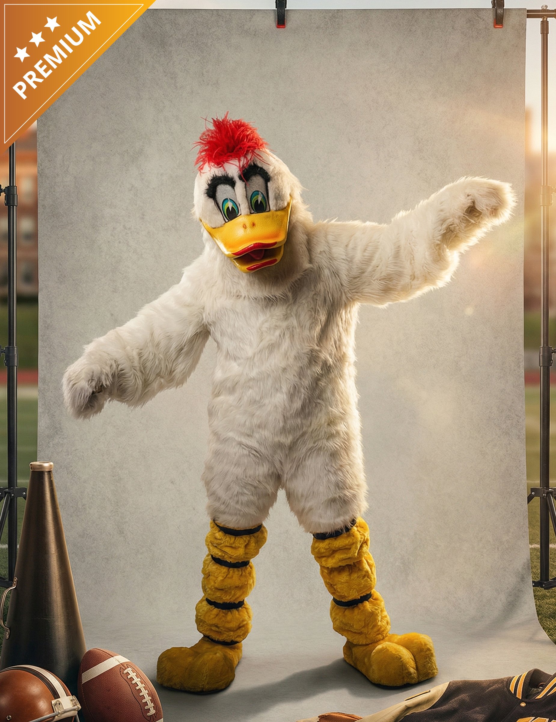 Mascotte Kostüm Ente weiß Erwachsene von ESPA