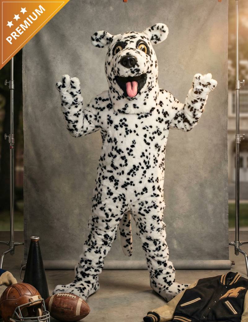 Mascottekostüm Dalmatiner Hund für Erwachsene weiß schwarz von ESPA