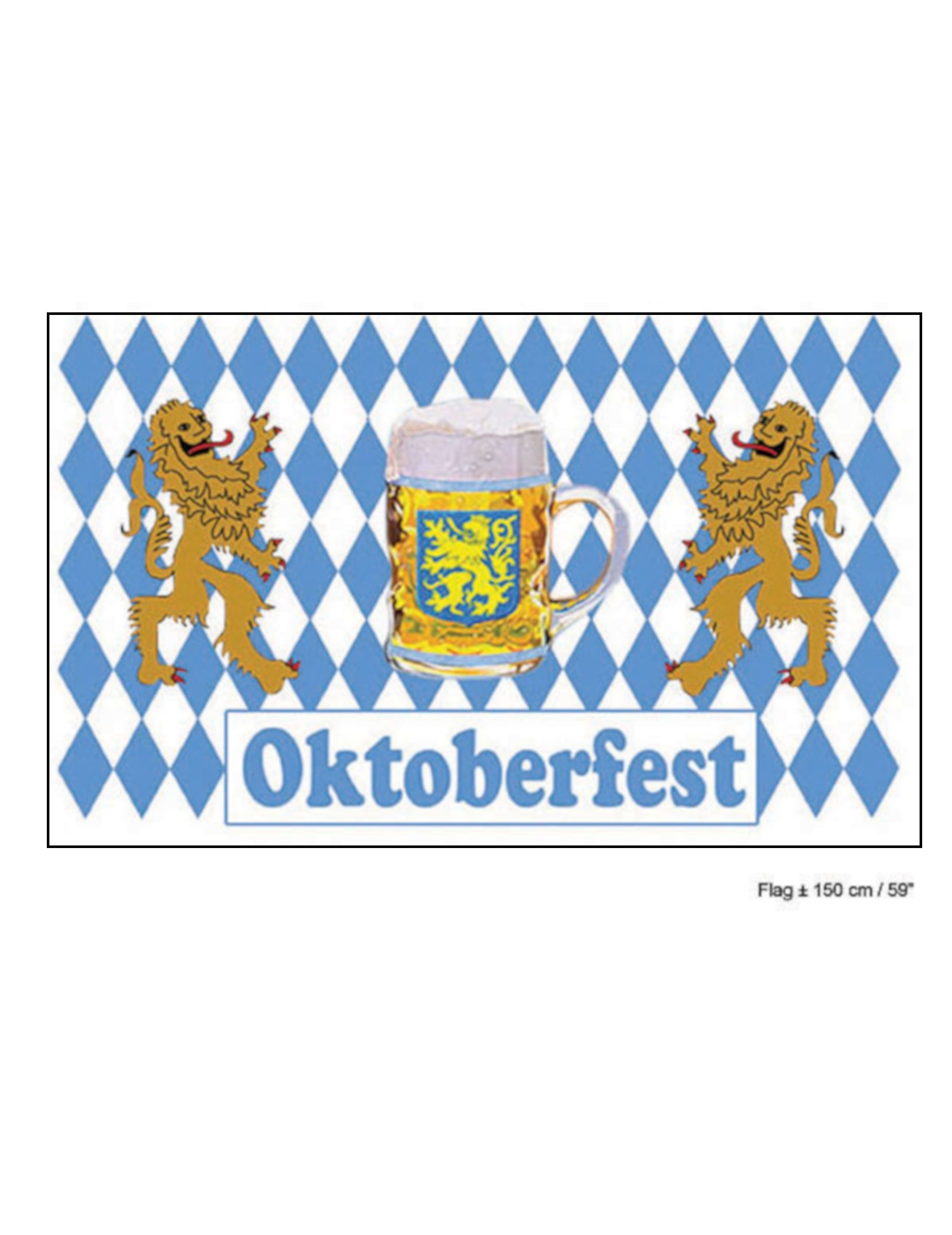 Oktoberfest-Flagge Dekoration blau-weiss 60x90 cm Oktoberfest-Flagge Dekoration blau-weiss 60x90 cm von ESPA