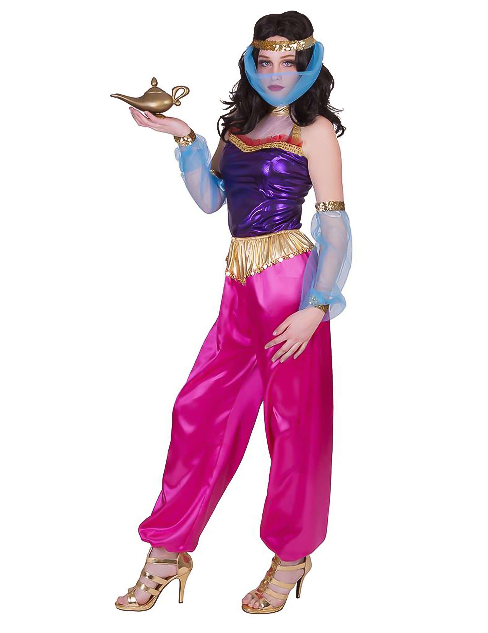 Orientalisches Tänzerin-Kostüm für Damen Faschingskostüm pink-violett Orientalisches Tänzerin-Kostüm für Damen Faschingskostüm pink-violett von ESPA