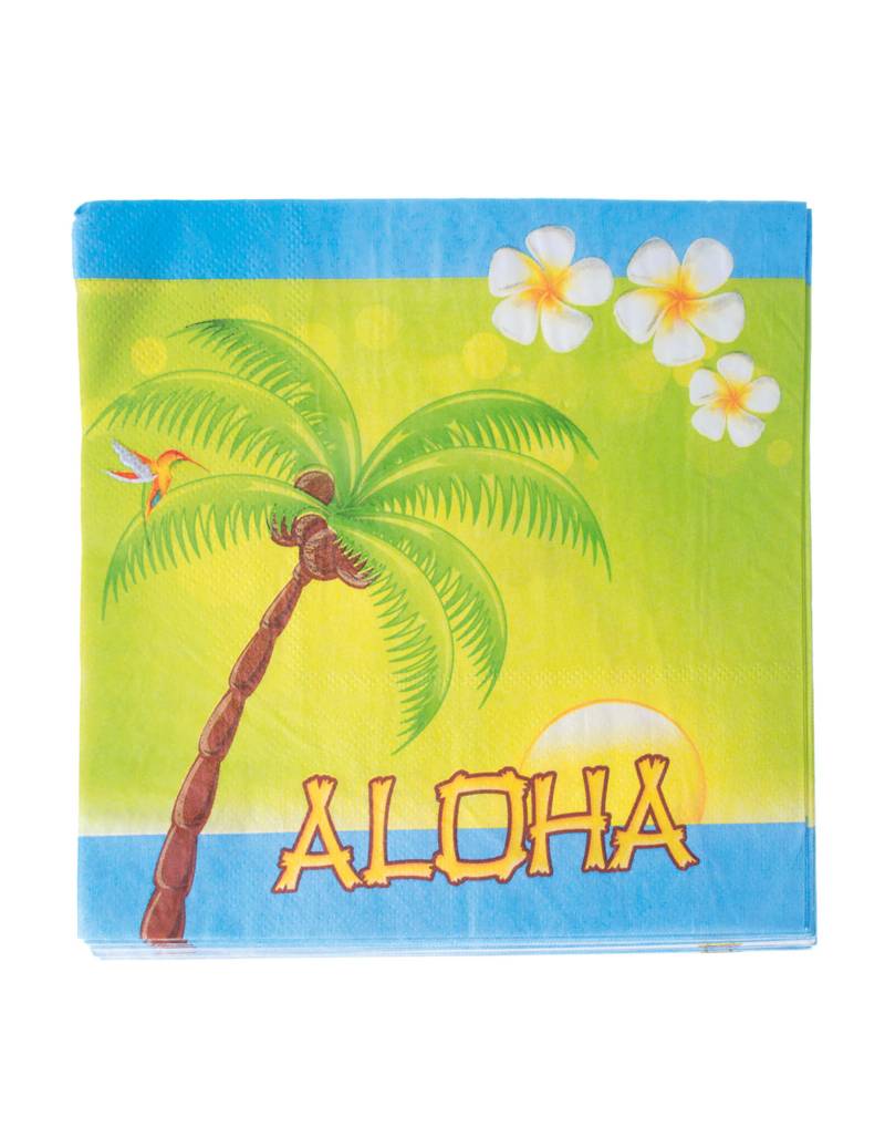Papierservietten Aloha Sommerparty 20 Stück bunt von ESPA