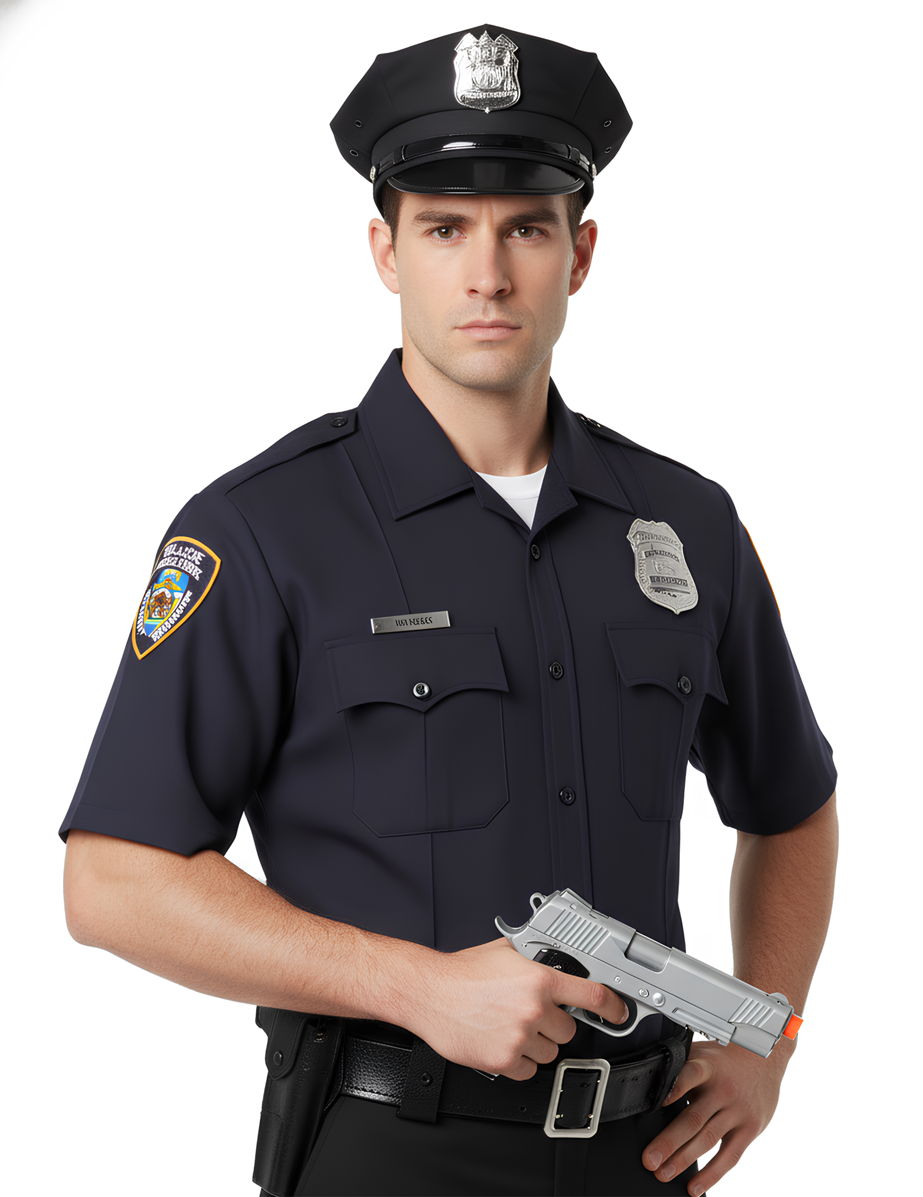 Polizei Pistole Metall für Kinder, Polizei Pistole aus Metall 18 cm von ESPA