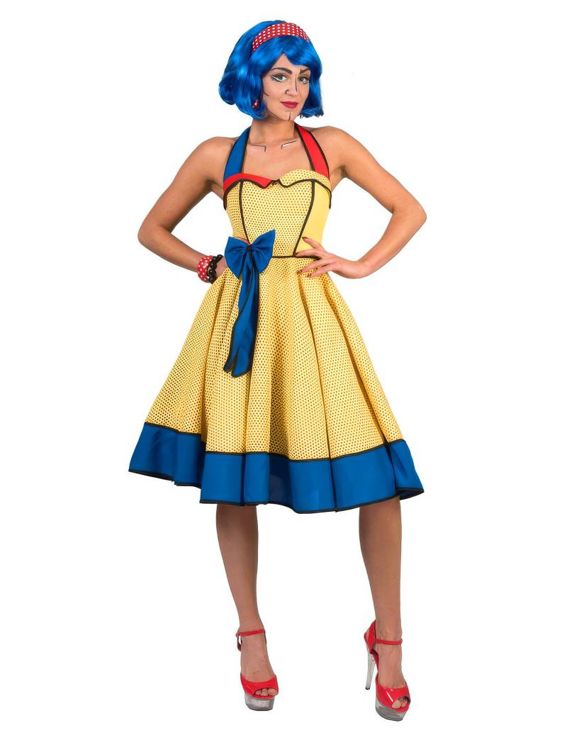Pop-Art Damenkostüm gelb-blau-rot Pop-Art Damenkostüm gelb-blau-rot von ESPA