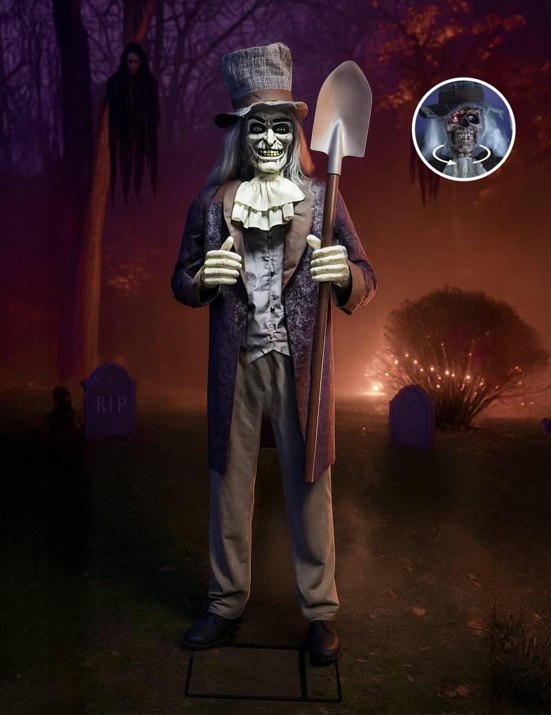 Realistische Horrorfigur mit Soundeffekten: Totengräber in Lebensgröße Realistische Horrorfigur mit Soundeffekten: Totengräber in Lebensgröße von ESPA