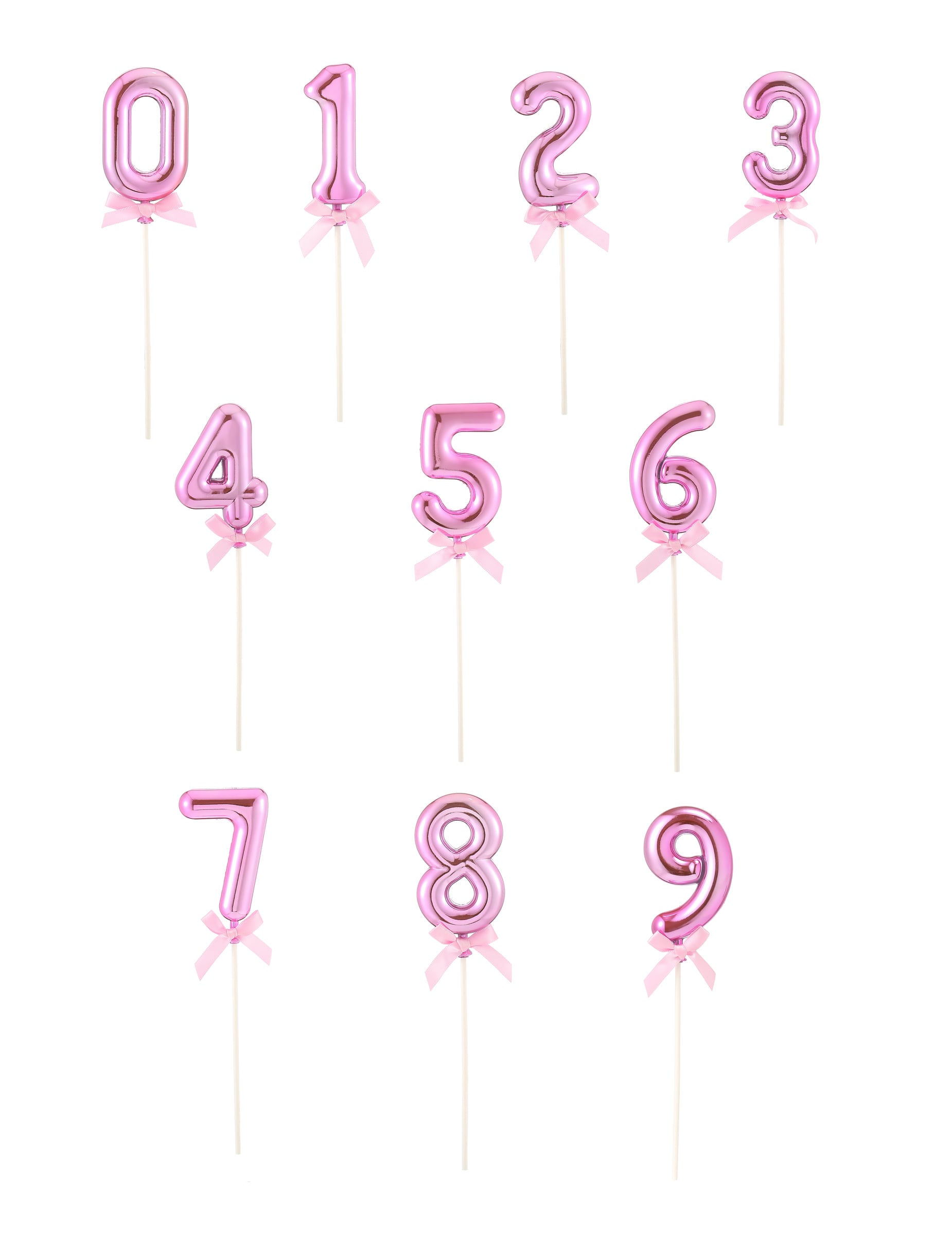 Rosa Zahlen-Cake-Topper mit Schleife 12,7 cm für Geburtstagskuchen Rosa Zahlen-Cake-Topper mit Schleife 12,7 cm für Geburtstagskuchen von ESPA
