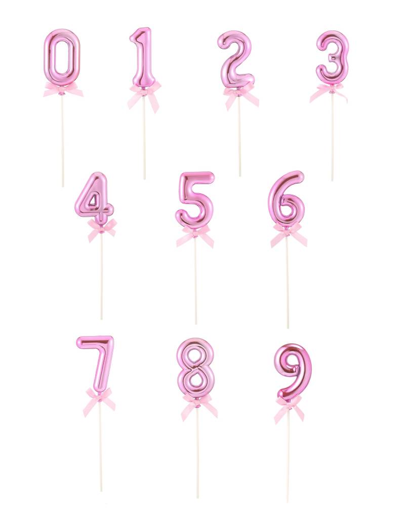 Rosa Zahlen-Cake-Topper mit Schleife 12,7 cm für Geburtstagskuchen Rosa Zahlen-Cake-Topper mit Schleife 12,7 cm für Geburtstagskuchen von ESPA