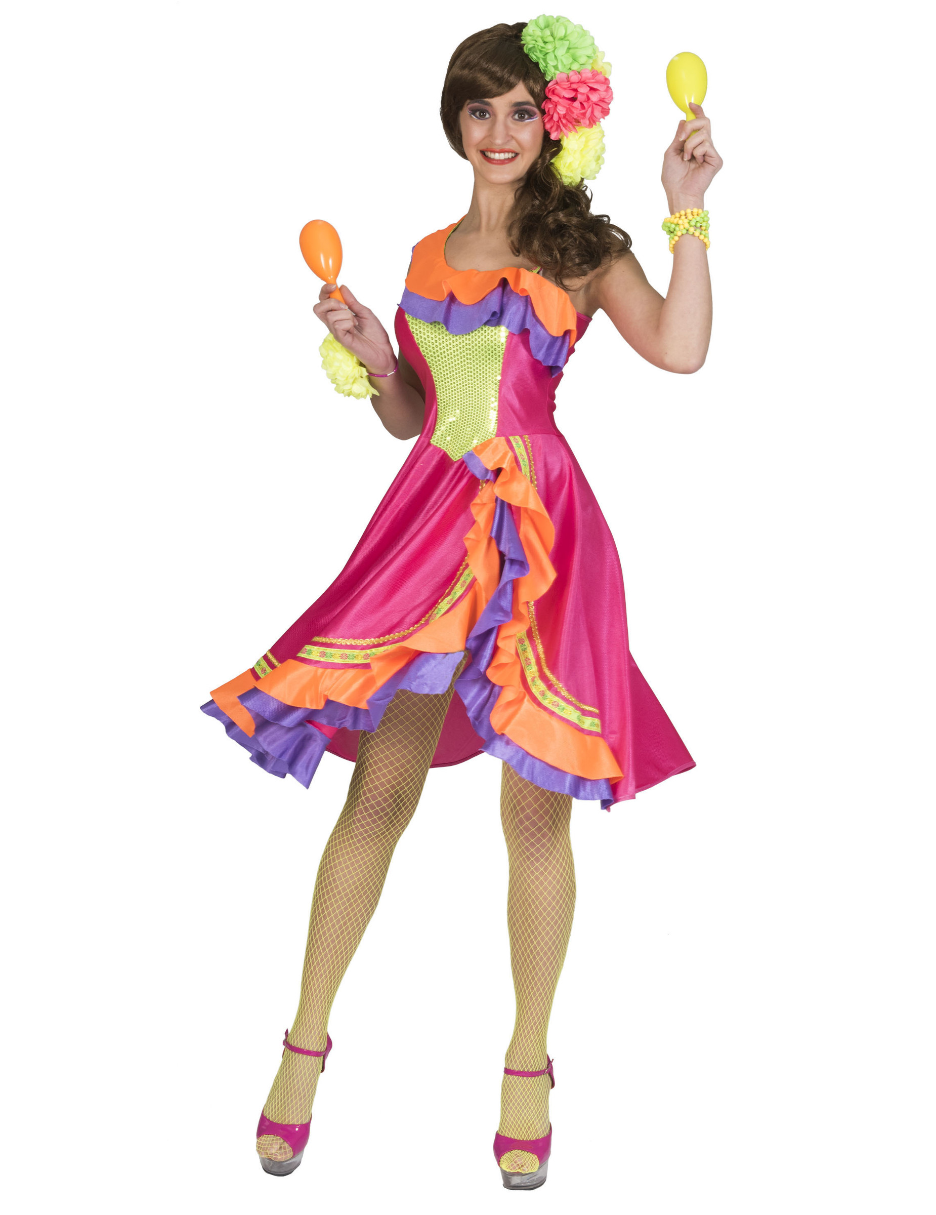 Rumba-Tänzerin-Kostüm bunt von ESPA