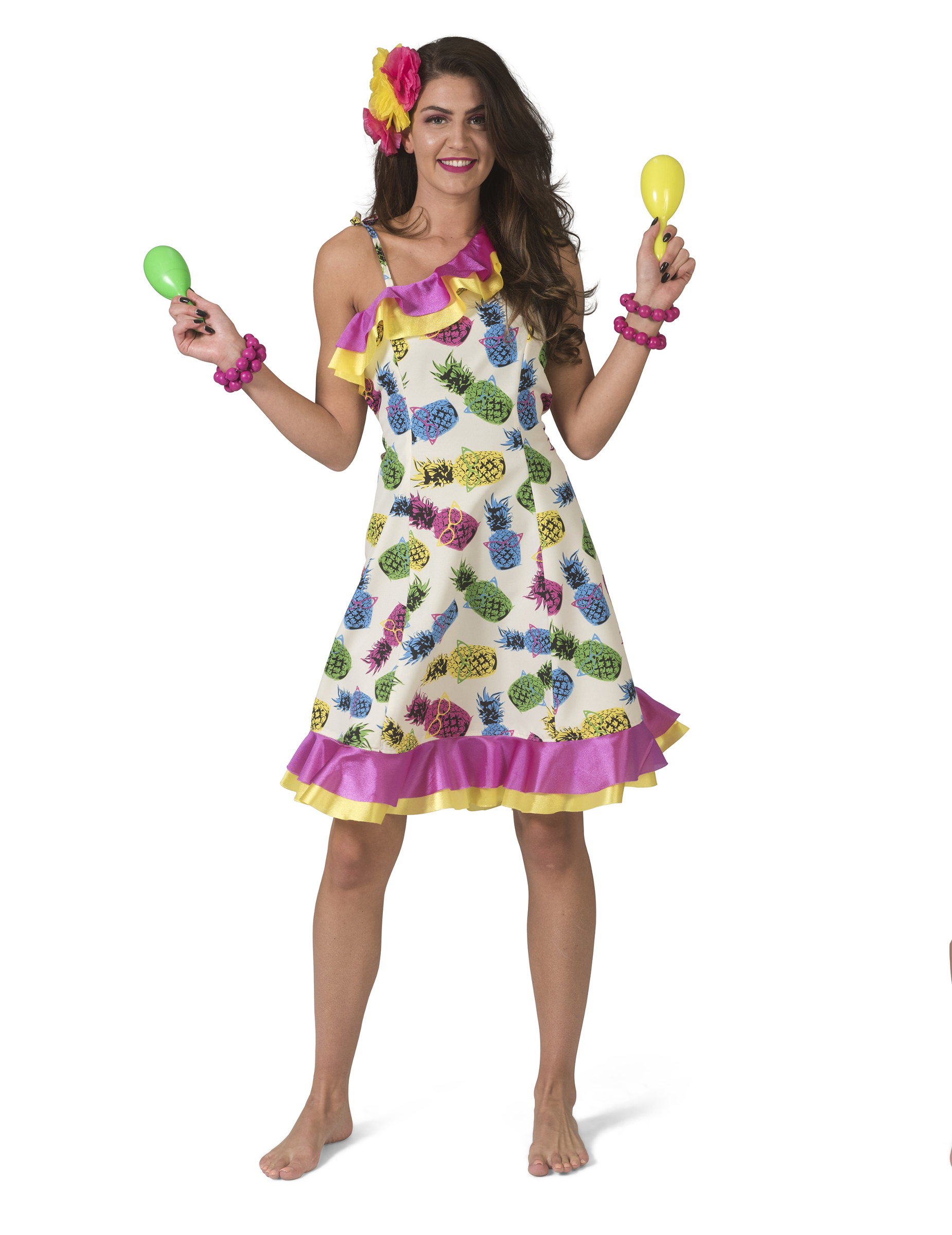 Rumba-Tänzerin-Kostüm mit Ananas bunt Rumba-Tänzerin-Kostüm mit Ananas bunt von ESPA