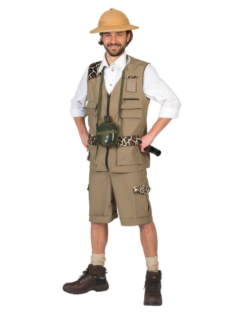 Safari-Abenteurer Kostüm für Herren khaki Safari-Abenteurer Kostüm für Herren khaki von ESPA