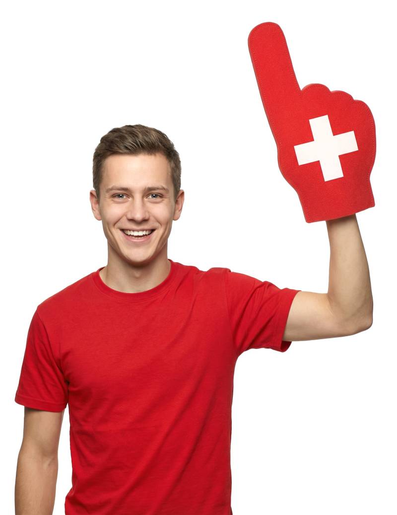 Schweizer Fan Fingerhand für Erwachsene von ESPA