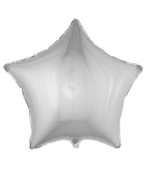 Sternförmiger Folienballon silberfarben von ESPA