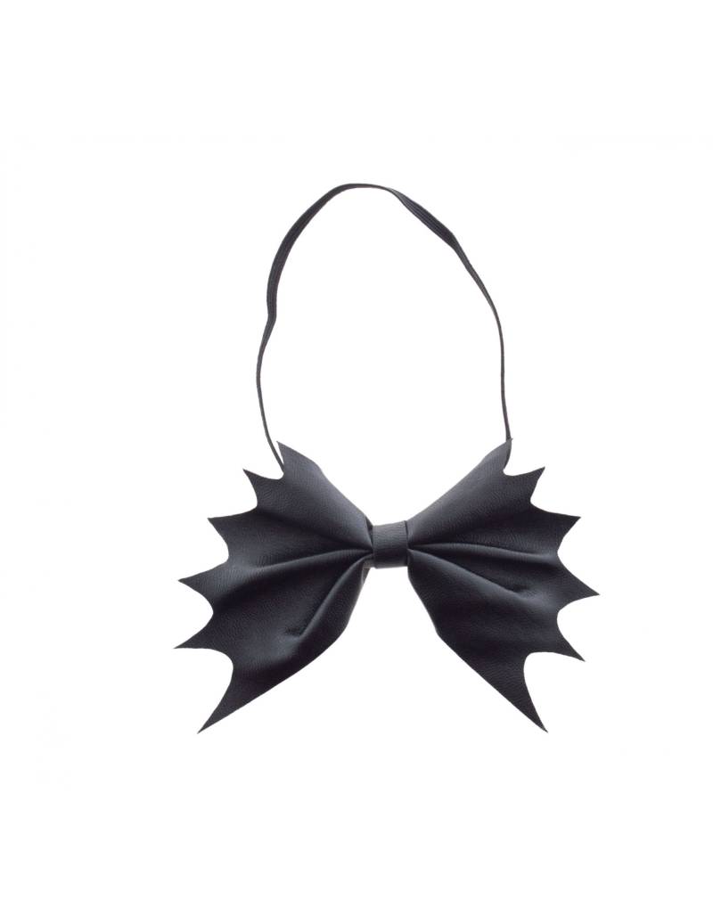 Todschicke Fledermausfliege für Erwachsene Halloween-Accessoire schwarz von ESPA