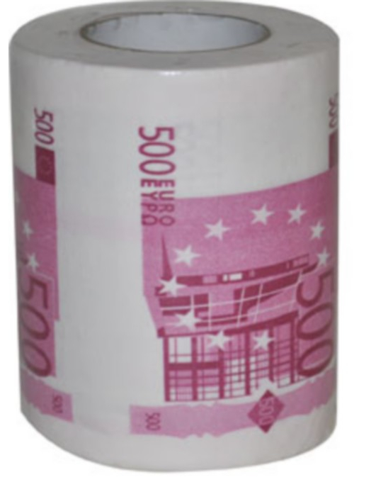 Toilettenpapier 500 Euro-Schein weiss-lila von ESPA