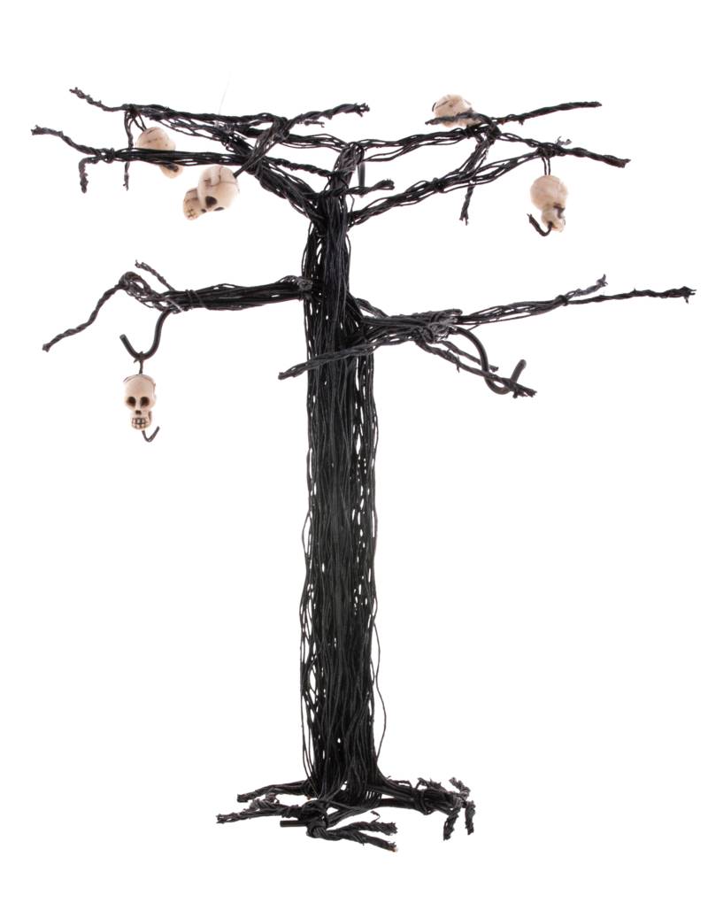 Verfluchter Horrorbaum mit Totenschädeln Halloween-Raumdeko braun-weiß 28 cm von ESPA