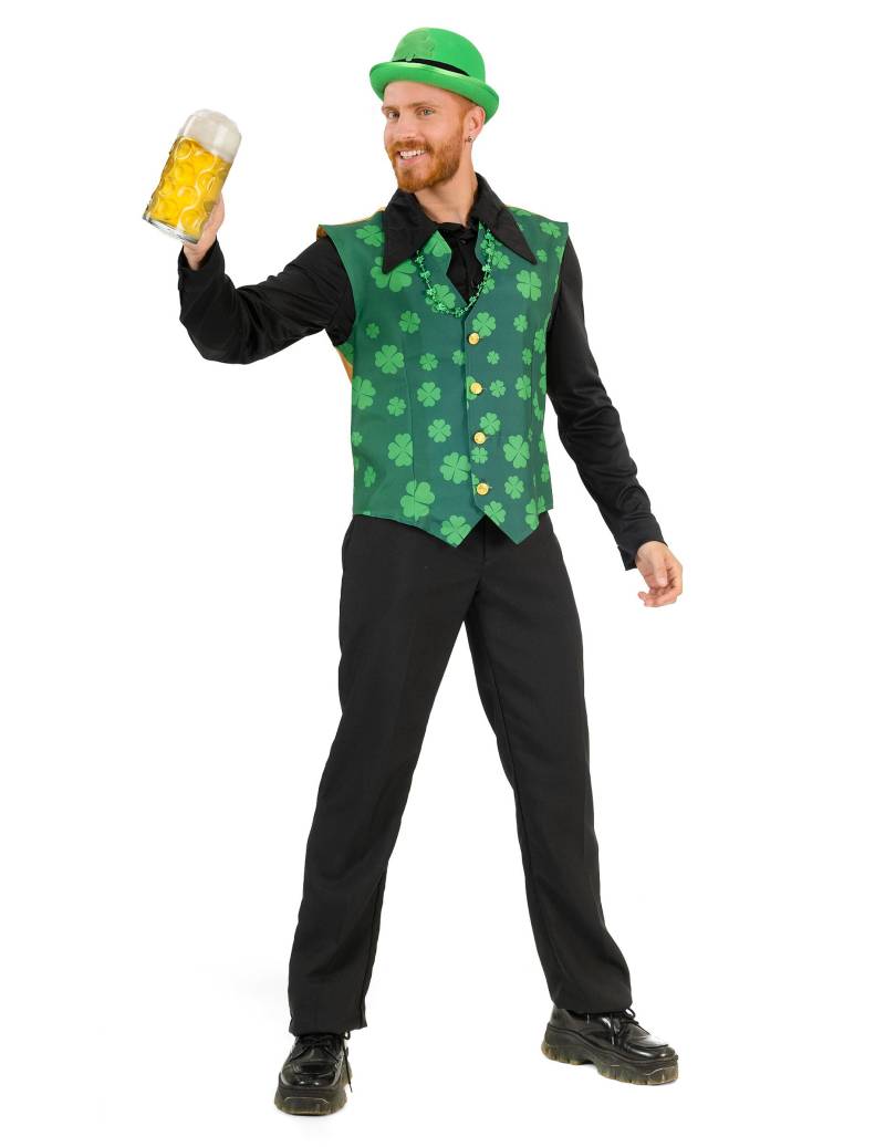 Weste Saint Patrick mit Kleeblättern für Herren grün von ESPA