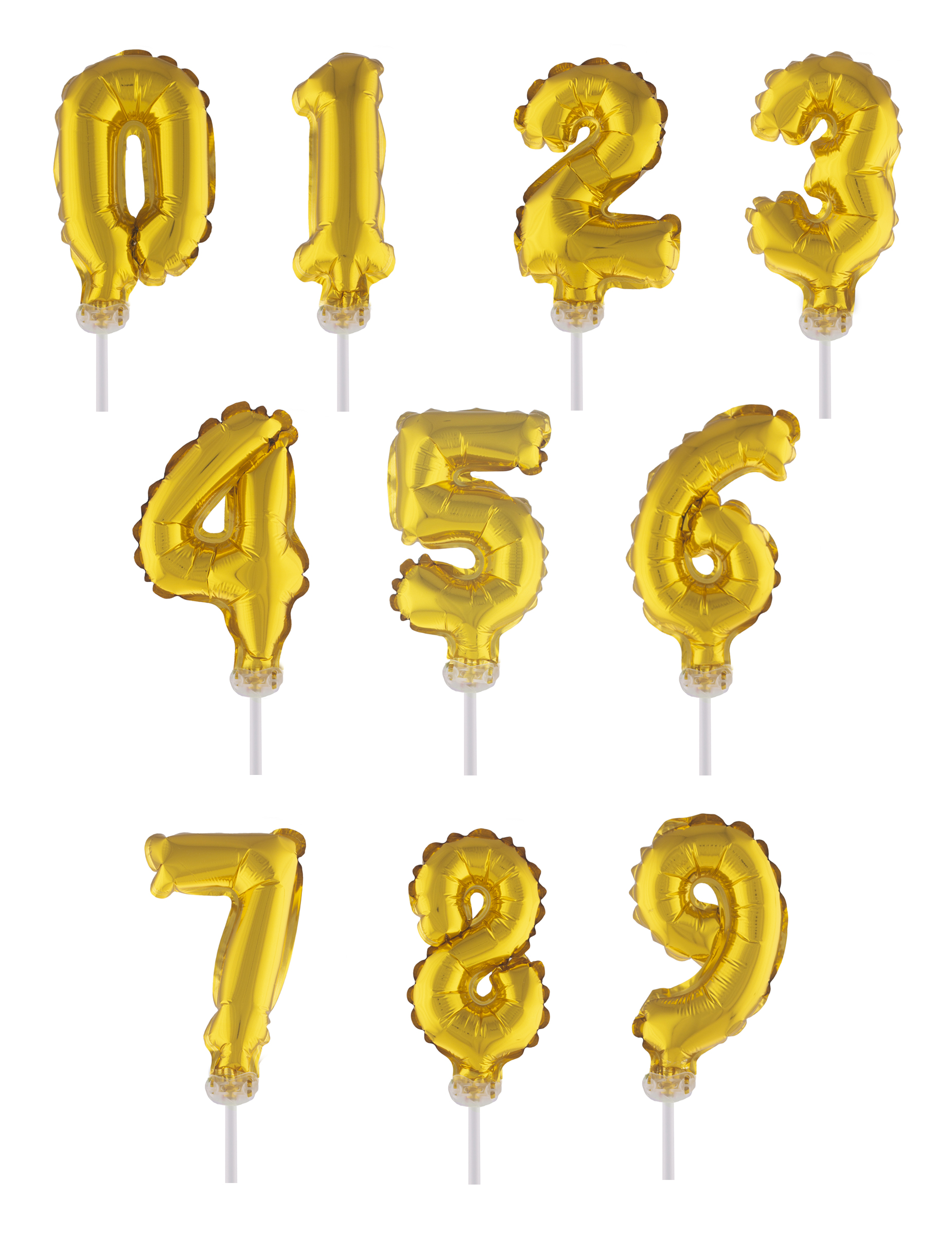 Zahlen-Kuchendeko Geburtstags-Deko goldfarben 12,7 cm von ESPA