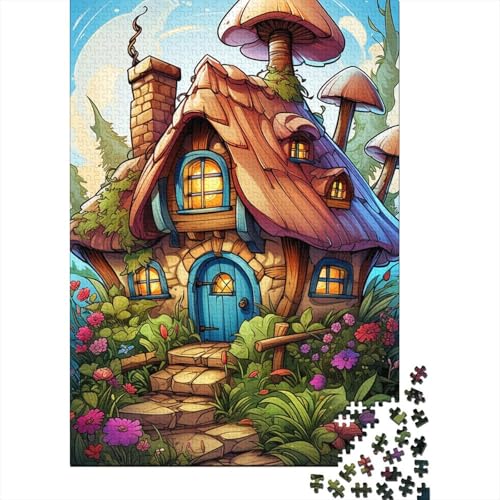 Bergdorf Hütte Puzzles 1000 Teile Schwer Puzzle Spielzeug Pädagogisches Spiel Impossible Herausforderungsspielzeug Für Erwachsene Kinder 1000pcs (75x50cm) von ESPLJQRYX