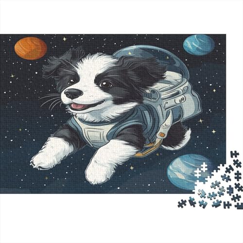 Border Collie 1000 Stück Puzzles Für Erwachsene Teenager Stress Abbauen Familien-Puzzlespiel Mit Poster in 1000-teiliges Puzzle Kinder Lernspiel Spielzeug Geschenk Puzzel 1000pcs (75x50cm) von ESPLJQRYX