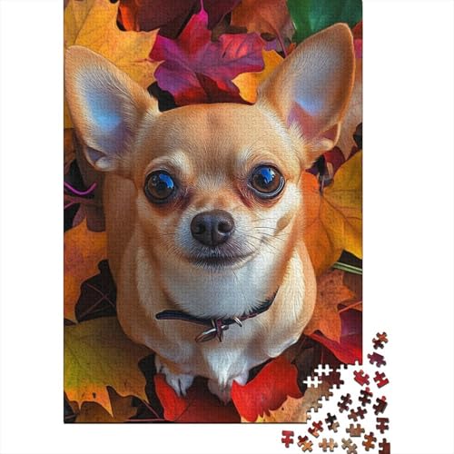 Chihuahua Puzzle 1000-teilige Schwer Puzzle Spielzeug Pädagogisches Spiel Impossible Herausforderung Spielzeug Für Erwachsene Und Kinder Ab 12 Jahren 1000pcs (75x50cm) von ESPLJQRYX