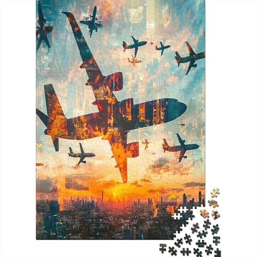ComFledermaus Flugzeug Puzzle 1000-teilige Schwer Puzzle Spielzeug Pädagogisches Spiel Impossible Herausforderungsspielzeug Für Erwachsene Und Kinder in Bewährter 1000pcs (75x50cm) von ESPLJQRYX