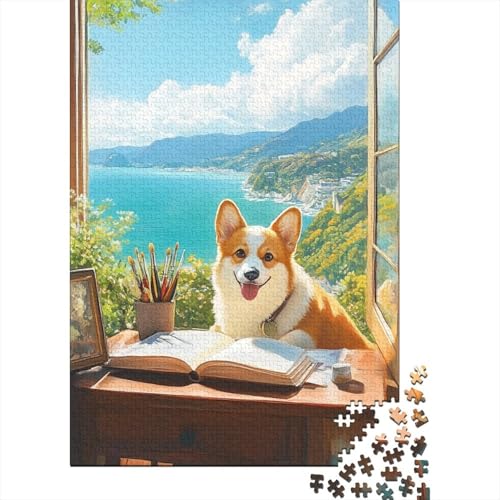 Corgi Puzzle 1000 Teile Schwer Puzzle Spielzeug Pädagogisches Spiel Impossible Herausforderung Spielzeug Für Erwachsene Und Kinder Ab 14 Jahren 1000pcs (75x50cm) von ESPLJQRYX