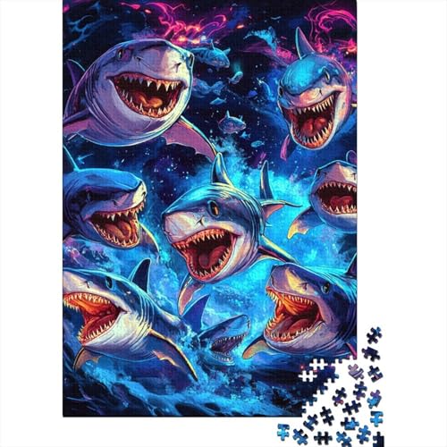 Hai Puzzle 1000-teilige Schwer Puzzle Spielzeug Pädagogisches Spiel Impossible Herausforderungsspielzeug Für Erwachsene Und Kinder in Bewährter 1000pcs (75x50cm) von ESPLJQRYX