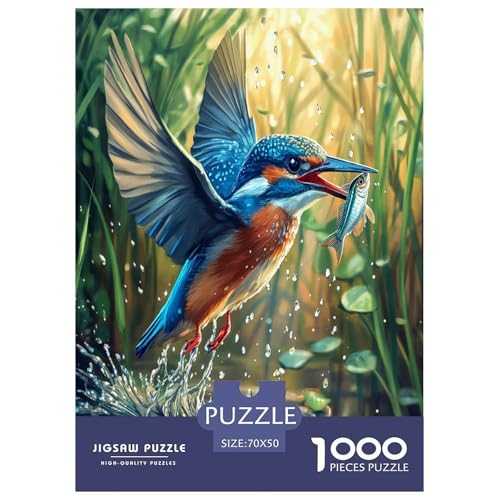Königfischer Puzzle 1000 Teile Schwer Puzzle Spielzeug Lernspiel Impossible Herausforderungsspielzeug Für Erwachsene Und Kinder in Bewährter 70x50cm/1000pcs von ESPLJQRYX