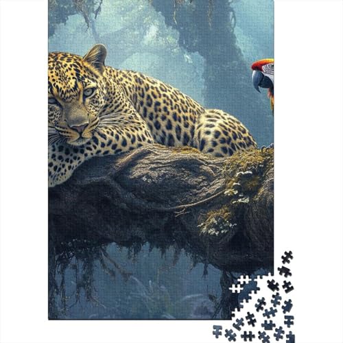 Leopard Puzzle 1000 Teile Schwer Puzzle Spielzeug Lernspiel Impossible Herausforderung Spielzeug Für Erwachsene Und Kinder in Bewährter 1000pcs (75x50cm) von ESPLJQRYX