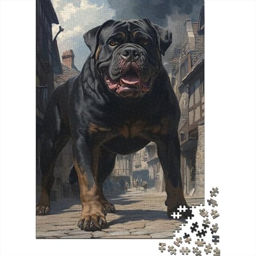 Rottweiler Puzzle 1000-teilige Schwer Puzzle Spielzeug Pädagogisches Spiel Impossible Herausforderung Spielzeug Für Erwachsene Und Kinder in Bewährter 1000pcs (75x50cm) von ESPLJQRYX