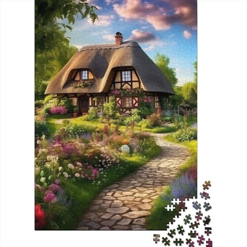Rustikales Häuschen Puzzle 1000-teilige Schwer Puzzle Spielzeug Pädagogisches Spiel Impossible Herausforderungsspielzeug Für Erwachsene Und Kinder Ab 12 Jahren 1000pcs (75x50cm) von ESPLJQRYX