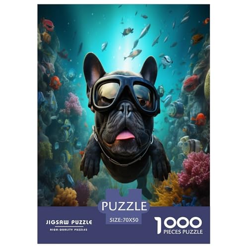 Schwimmen Welpen Puzzle 1000 Teile Schwer Puzzle Spielzeug Pädagogisches Spiel Impossible Herausforderung Spielzeug Für Erwachsene Und Kinder in Bewährter 70x50cm/1000pcs von ESPLJQRYX