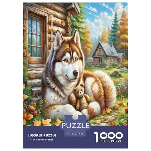 Sibirischer Husky Puzzle 1000 Teile Schwer Puzzle Spielzeug Pädagogisches Spiel Impossible Herausforderung Spielzeug Für Erwachsene Und Kinder Ab 12 Jahren 70x50cm/1000pcs Sibirischer Husky Puzzle 1000 Teile Schwer Puzzle Spielzeug Pädagogisches Spiel Impossible Herausforderung Spielzeug Für Erwachsene Und Kinder Ab 12 Jahren 70x50cm/1000pcs von ESPLJQRYX