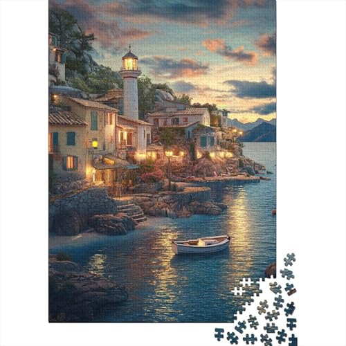 Sonnenuntergang in der Bucht Puzzle 1000 Teile Schwer Puzzle Spielzeug Lernspiel Impossible Herausforderungsspielzeug Für Erwachsene Kinder 1000pcs (75x50cm) von ESPLJQRYX