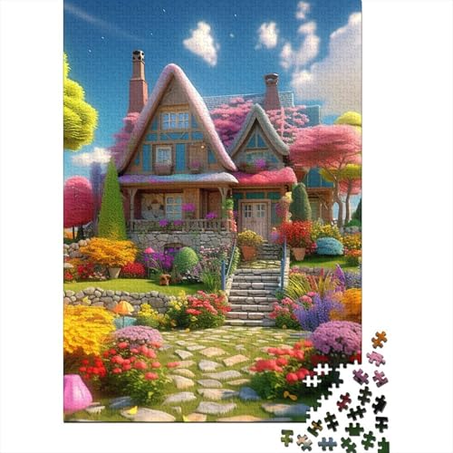 Süße Landschaft Puzzle 1000 Teile Schwer Puzzle Spielzeug Lernspiel Impossible Herausforderung Spielzeug Für Erwachsene Und Kinder in Bewährter 1000pcs (75x50cm) von ESPLJQRYX