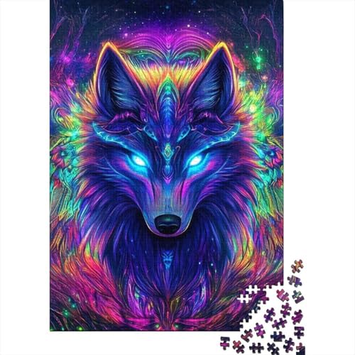 Wolf Puzzle 1000-teilige Schwer Puzzle Spielzeug Lernspiel Impossible Herausforderung Spielzeug Für Erwachsene Und Kinder Ab 14 Jahren 1000pcs (75x50cm) von ESPLJQRYX